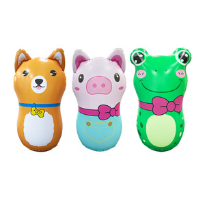 Juguete inflable Roly-Poly de PVC con diseño de perro, cerdo y rana, portátil, para niños, para jugar en interiores y exteriores. - Product Image 1