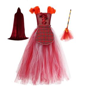 Hocus Pocus Filles Costume De Fête De Vacances Salem Sorcière Sœurs Tutu Robe avec Cape pour Enfants Cosplay Tenue De Fête - Product Image 3
