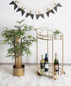 Chariot de Bar en métal et en verre à roulettes, finition or, nouveau Design moderne, hôtel avec roulettes, meubles de maison, - Product Image 5