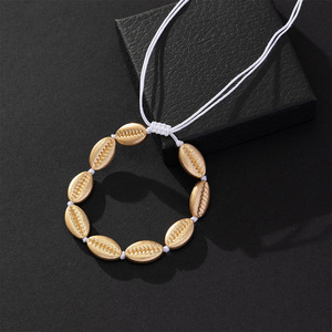 European American Alloy Shell Hand Woven <b>Adjustable</b> <b>Bracelet</b> Bohemian Style For Women - Product Image 3