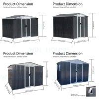 Mobilier d'extérieur au design moderne Clôture en métal Abri en plastique Armoire de stockage de jardin Structure en acier pour bâtiments d'entrepôt