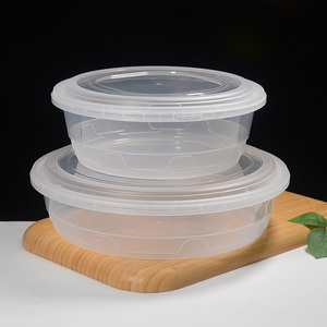 Contenedor Redondo Desechable <span class=keywords><strong>de</strong></span> Plástico <span class=keywords><strong>de</strong></span> Grado Alimenticio Extra Grande, Resistente al Calor y al Frío, Gran Capacidad para Comida para Llevar, Frutas y Ensaladas - Product Image 5