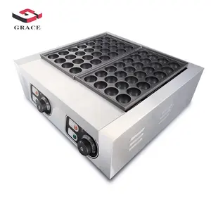 GRACE Kitchen Commercial Snack Equipment Eier waffeleisen Japanische Zwei-Platten-Elektro-Takoyaki-Maschine