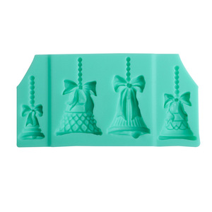 Christmas Bell Silicone <b>Mold</b> 4 Cavities Fondant Cake Decorating DIY Baking Candy Epoxy <b>Mold</b> - Product Image 2