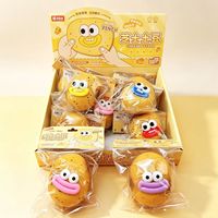 Jouets promotionnels : Fidget Toy sensoriel anti-stress à remontée lente, fruits simulés (Fraise, Pomme de terre, Ananas, Orange)
