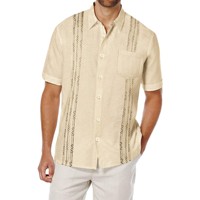 Chemises Guayabera cubaines en coton décontractées à manches courtes pour hommes de haute qualité, taille plus, boutonnées, pour la plage, le mariage