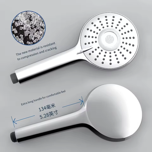 Pommeau de douche intelligent rond en ABS noir, 5 fonctions, jet de pluie, pour usage domestique et hôtelier - Product Image 2