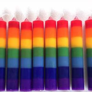 Nuevo diseño sin perfume libre <span class=keywords><strong>de</strong></span> alergias <span class=keywords><strong>siete</strong></span> capas Chakra cera <span class=keywords><strong>de</strong></span> parafina meditación oración Pilar velas - Product Image 1