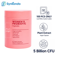 Complément alimentaire pour la santé vaginale des femmes, 5 milliards de UFC, probiotiques, prébiotiques, lactobacillus, XOS, capsules végétaliennes, vente en gros