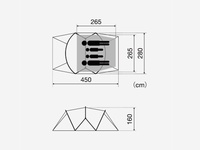 Carpa de camping familiar impermeable OEM personalizada, tipo túnel, grande para 3-4 personas, con vestíbulo, ventilación de malla y resistente al moho.