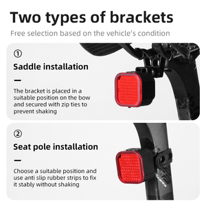 Luz Trasera LED Impermeable <span class=keywords><strong>para</strong></span> <span class=keywords><strong>Bicicleta</strong></span> al por Mayor, Sensor de Frenado Inteligente, Batería Recargable, Alto Brillo, Portátil <span class=keywords><strong>para</strong></span> Ciclismo Nocturno 120 - Product Image 2