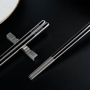 OEM Chopstick Festival 304 palitos de comida de Metal inoxidable comida rápida fideos <span class=keywords><strong>Sushi</strong></span> palillos aptos para lavavajillas vajilla <span class=keywords><strong>Bar</strong></span> - Product Image 5