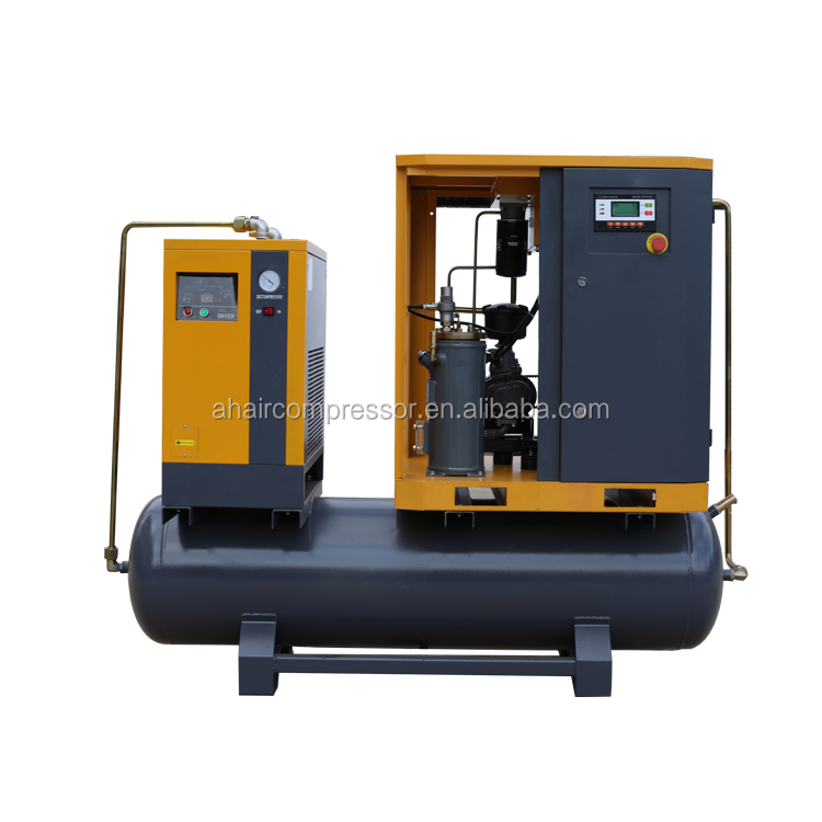 ASME 300L tanque y secadora integrada tornillo compresor de aire para la venta