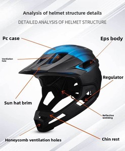 CE Downhill Offroad-Fahrradhelm Dirt Fullface-Helm Farbverlauf Rennsport Outdoor Mountainbike Cross-Country-Fahrradhelm - Product Image 6