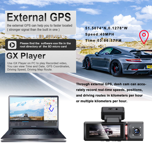 Cámara para Coche con IA 4K, Venta al por Mayor <span class=keywords><strong>de</strong></span> Fábrica, 3 Canales, 3 Lentes, Control por Aplicación Móvil con WIFI y GPS, Grabadora <span class=keywords><strong>de</strong></span> Video, Pantalla IPS <span class=keywords><strong>de</strong></span> 3.16 Pulgadas, Sensor G - Product Image 5