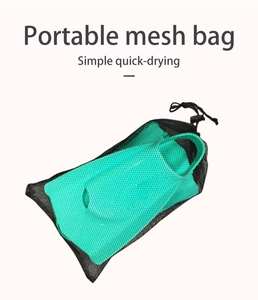 Preço de Fábrica Nadadeiras de Natação com Calcanhar Aberto, Design para Treino Adulto, Snorkel, Pás Curtas, em Silicone - Product Image 4