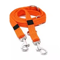 Laisse pour chien en nylon multifonctionnelle réglable avec logo personnalisé, durable et légère, pour l'entraînement des chiens