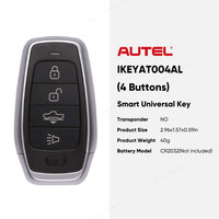Llave Inteligente Universal Autel IKEY IKEYAT004AL de 4 Botones, Estándar Independiente, para Usar con Programador de Llaves de Auto Altra KM100 IM508 IM608
