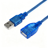 Kabel Ekstensi OEM Likai USB 2.0 Kecepatan Tinggi Berpelindung dengan Selubung PVC Fleksibel dan Konduktor OFC 1.5m-15m Tipe-A Male ke Female