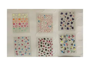 Fashion glitter 3D nail art sticker hot stamping nice looking