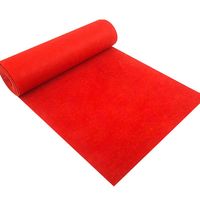 Tapis d'événements rouge 100 % polyester pour extérieur, rouleaux de tapis aiguilleté pour mariage, salon et exposition