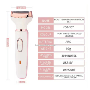 <span class=keywords><strong>Rasoir</strong></span> électrique portable <span class=keywords><strong>pour</strong></span> hommes et femmes, étanche IPX7, épilateur humide et sec, rechargeable par USB, <span class=keywords><strong>rasoir</strong></span> <span class=keywords><strong>pour</strong></span> bikini, aisselles, <span class=keywords><strong>visage</strong></span>, nez, sourcils - Product Image 2