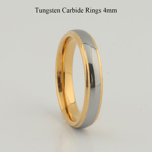 Anillos de tungsteno para hombre y mujer, joyería de moda chapada en oro de 18k, anillos de boda para hombres y mujeres - Product Image 5