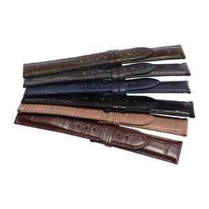 Bracelet de montre en cuir d'alligator compatible avec Omega De <span class=keywords><strong>Ville</strong></span> Seamaster Speedmaster Constellation, bracelet de remplacement original - Product Image 6