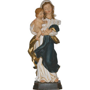 Madonna de Weiden Sagrada Hecha a Mano, Blanca/Azul, 16 cm de Altura, Tamaño Personalizado, Estilo de Diseño Natural Occidental para Iglesia, Hogar, Jardín, Alemania, ZICOM - Product Image 1