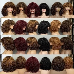 Sang Trọng 220 Gram Remy Brazil Trinh Nữ Nhân Tóc Giả Tóc Nhà Máy Phổ Biến Dài Siêu Đôi Vẽ Xoăn <span class=keywords><strong>Bob</strong></span> Với Ren Trong Suốt - Product Image 4