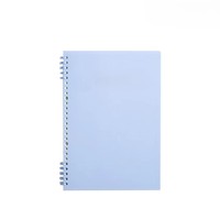 Carnet à spirale personnalisable format A4/A5 avec couverture en papier, reliure spirale, couleur unie, journal à couverture rabattable pour l'écriture, style imprimé, 80 feuilles