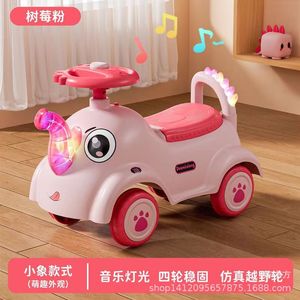 Kids Swing Car Plastic Four Wheel Balance Bike For 1-3 Year Olds Unisex With Lights And Music - Product Image 2