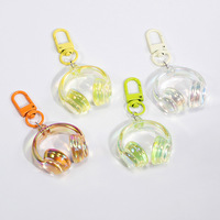 Porte-clés en plastique en forme d'écouteurs de musique, mini-casque Y2K cool pour filles, breloque de sac, pendentif, cordon de suspension, cadeau