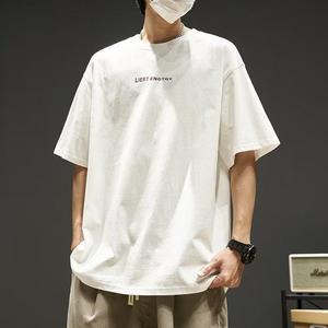 Người đàn ông của mùa xuân mùa hè T-Shirt casual ngắn tay áo tất cả các trận đấu thời trang Niche phổ biến thanh niên thời trang phong cách lười biếng thêu - Product Image 4