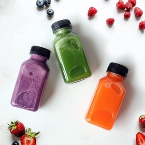 Bouteille de boisson PET originale pleine grandeur 250ml 300ml 350ml 400ml 500ml bouteille de jus en plastique carré français - Product Image 1