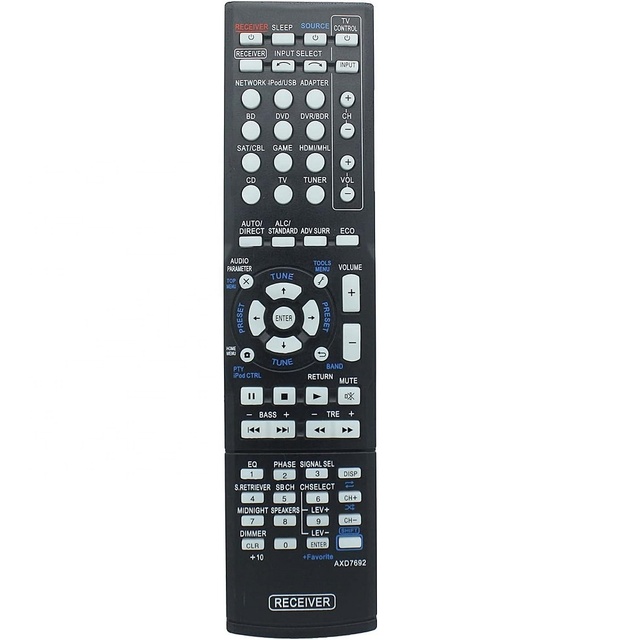 New AXD7692 Replacement Remote Control Use for AV Receiver VSX-43 VSX-823 VSX-528 VSX-828 VSX-1023 VSX-528-K VSX-528-S