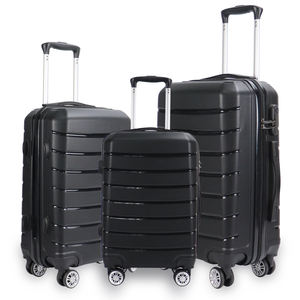 壊れない3個のPP荷物セット新しいスタイルのプラスチック製トロリー荷物スーツケース - Product Image 1