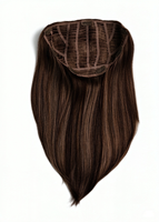 Extensions de cheveux synthétiques lisses et soyeuses de 22 pouces avec mèches, à clipser, pour un usage quotidien – Vente en gros