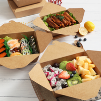 Récipient de stockage de nourriture à emporter écologique boîtes en carton avec emballage personnalisé
