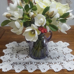 Manteles Individuales Redondos Hechos a Mano <span class=keywords><strong>con</strong></span> Encaje para <span class=keywords><strong>Mesa</strong></span> <span class=keywords><strong>de</strong></span> Cocina - Product Image 4