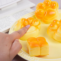 Jouet Squishy Patte de Chat Personnalisable avec Logo, en PU à Remontée Lente, Anti-Stress, pour Cadeaux d'Événements, Faveurs de Fête, Commandes en Gros