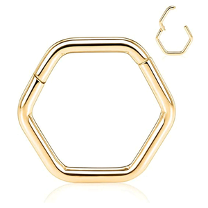 <span class=keywords><strong>Orecchini</strong></span> Esagonali e Anello da Naso con Zircone in <span class=keywords><strong>Acciaio</strong></span> <span class=keywords><strong>Chirurgico</strong></span> Inossidabile 316L, Gioielli di Design alla Moda da Donna di Tendenza - Product Image 5