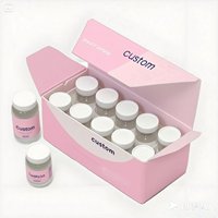 Étiquettes personnalisées pour flacons en PP imperméable, lot de 10 flacons de 3 ml et boîtes avec impression découpée