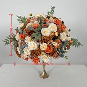 DKB - Bolas de Flores de Rosa Artificiales Realistas, Tacto Real, de Seda, para Centros de Mesa de Boda, Decoración de Mesa, Blanco, Rosa, Varios Tamaños - Product Image 2