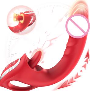 Gode Pénétrant avec Vibrateur Clitoridien pour Femmes, 10 Modes de Vibration, 7 Modes de Pulsion, Fonction de Léchage et Stimulation du Point G, Jouet pour Adultes pour Couple - Product Image 1