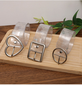 Ceintures en plastique PVC transparentes tendance et bon marché pour femmes, personnalisées en usine, avec boucle - Product Image 5