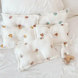 Ins – oreiller d'allaitement pour bébé, soutien du sommeil du nouveau-né, oreiller Concave de dessin animé, coussin de mise en forme imprimé