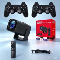 Projecteur H320 avec manettes de jeu, 200 Ansi, télécommande BT, Android 11, WIFI 6, projecteur de jeu pour divertissement à domicile
