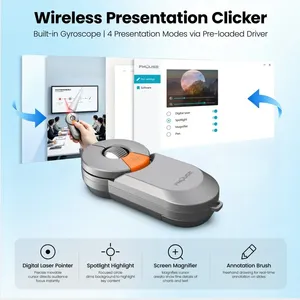 พร้อมบลูทูธ 2.4G <span class=keywords><strong>เมาส์</strong></span>ไร้สายแบบชาร์จได้ <span class=keywords><strong>เมาส์</strong></span>แบบมีสาย เครื่องอ่าน PPT พร้อมการ์ด TF 8GB อะแดปเตอร์หน่วยความจำเครื่องอ่านไมโคร SD - Product Image 2