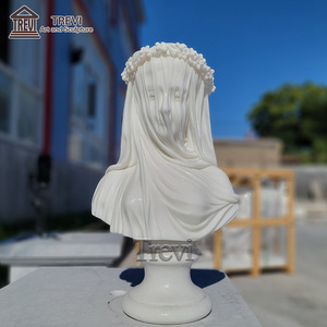 Tallado a mano famosa estatua femenina griega mármol blanco Natural velado <span class=keywords><strong>mujer</strong></span> busto <span class=keywords><strong>escultura</strong></span> Decoración - Product Image 2